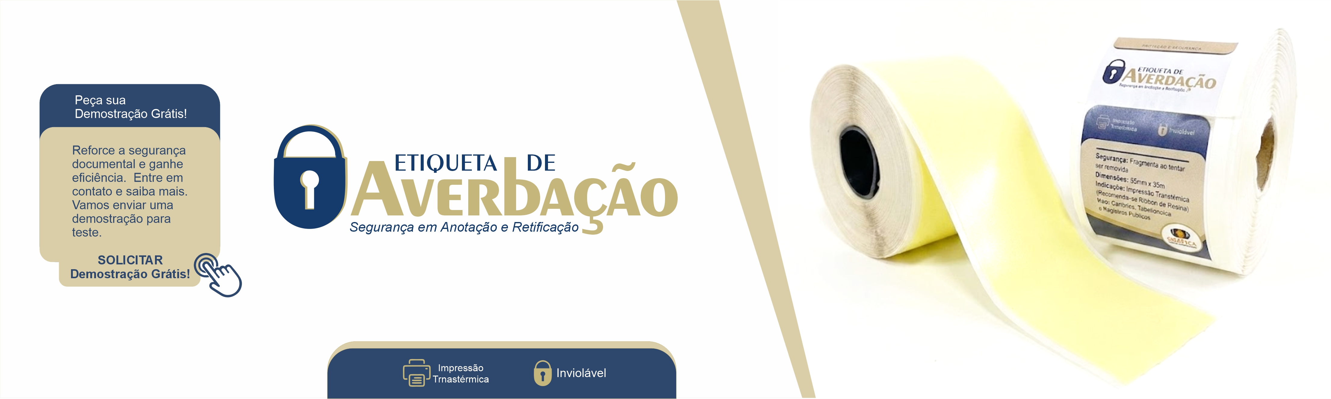 etiqueta de averbação